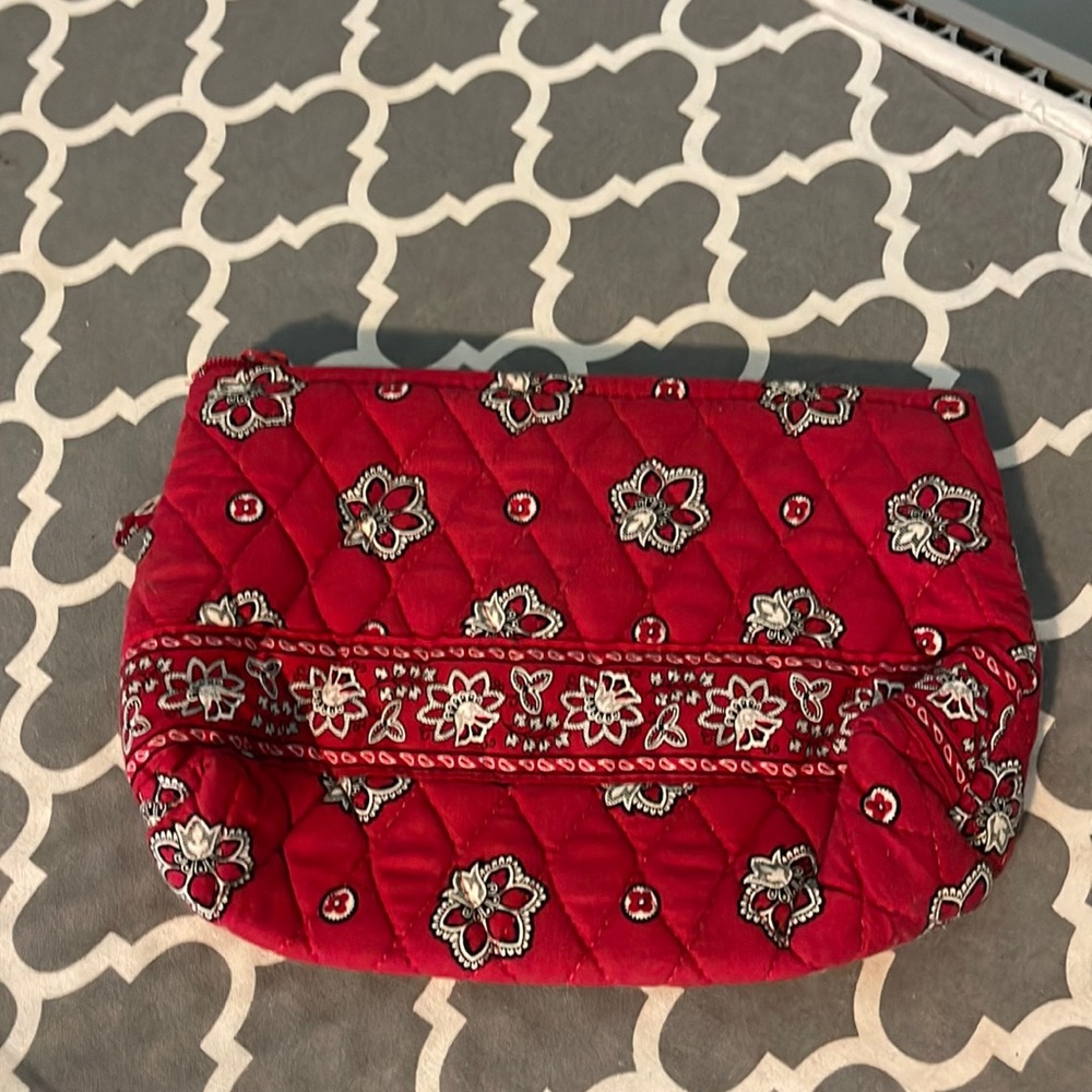 Vera Bradley large cosmetic bag in red bandanna